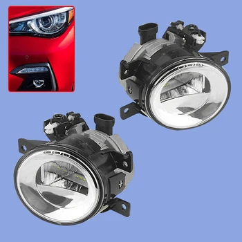 

CITALL 2pcs ABS Front Left and Right Fog Light Lamp Assembly Fit For Infiniti Q50 QX60 QX80 Q70 Q70L 2015 2016 2017