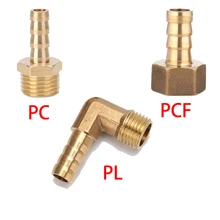 Pagoda connector 6 8 10 12 14mm hose barb connector, hose tail thread 1/8 1/4 3/8 1/2 inch thread (PT)brass water pipe fittings