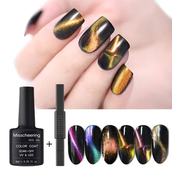 

Nail Gel 6Pcs Magnetic 5D Cat Eye Gel Chameleon UV LED Nail Polish Kit+ Free Magnet Stick Delivery from us warehouse