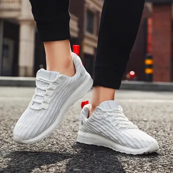 

Men Comfortable Outdoor Jogging Tennis Sport High Top Shoes 2020 Summer Breathable Sneakers Men Lace-up Lightweight Casual Shoes