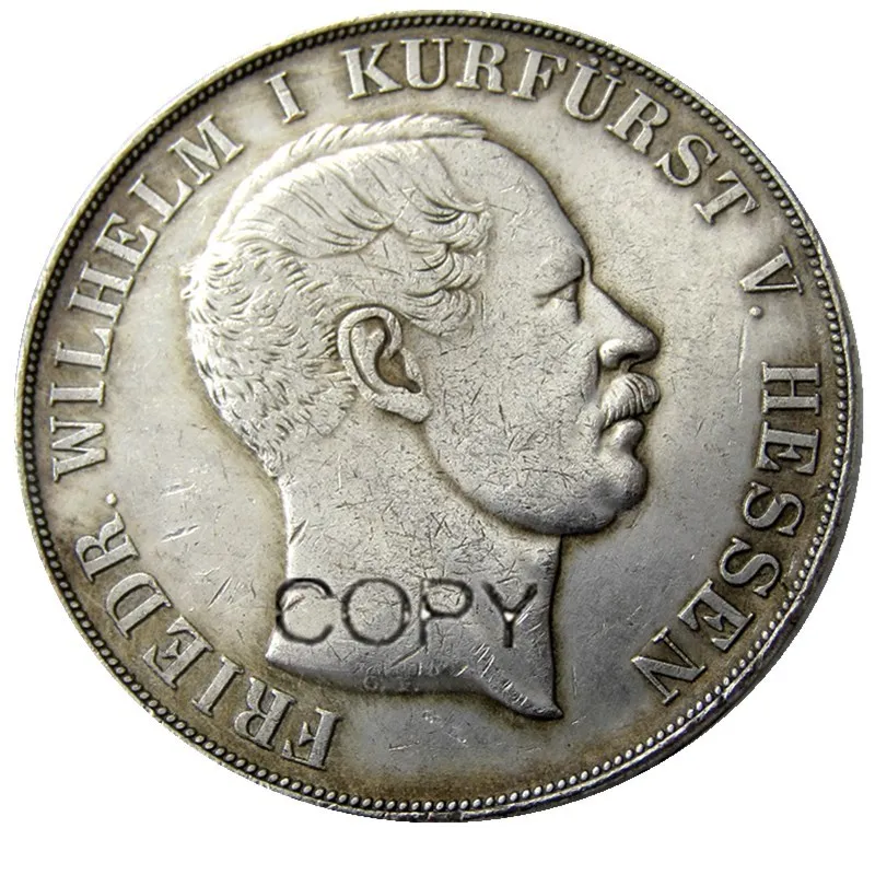 Доппельталер, 2 талера, Гессен-Кассель набор(1851 1854 1855) 3 шт Посеребренная копия монеты
