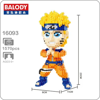 

Balody 16093 Anime Naruto Hokage Uzumaki Ninja Cartoon DIY 3D Model Diamond Mini Building Small Blocks Brick Assembly Toy no Box
