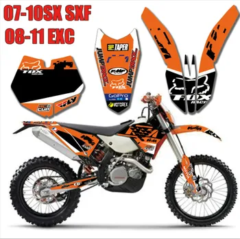 

Motorcycle Graphics Decals Stickers for KTM 125 200 250 300 350 450 530 SX SXF 2007-2010 EXC XCF 2008 2009 2010 2011
