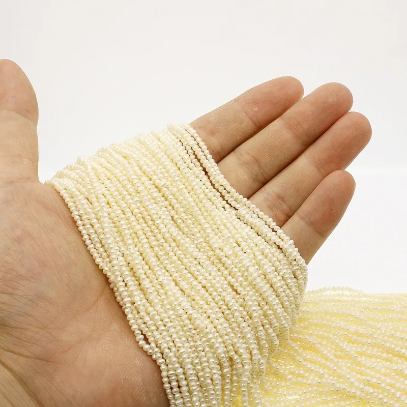 Натуральный пресноводный жемчуг 2 мм в форме проса браслеты ожерелья