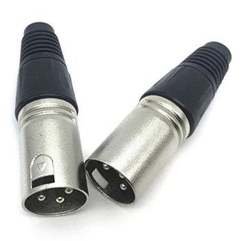 

1pc Male & Female 3-Pin 4-Pin 5-Pin XLR Microphone Audio Cable Plug Connectors Cannon Cable Terminals Hot sale
