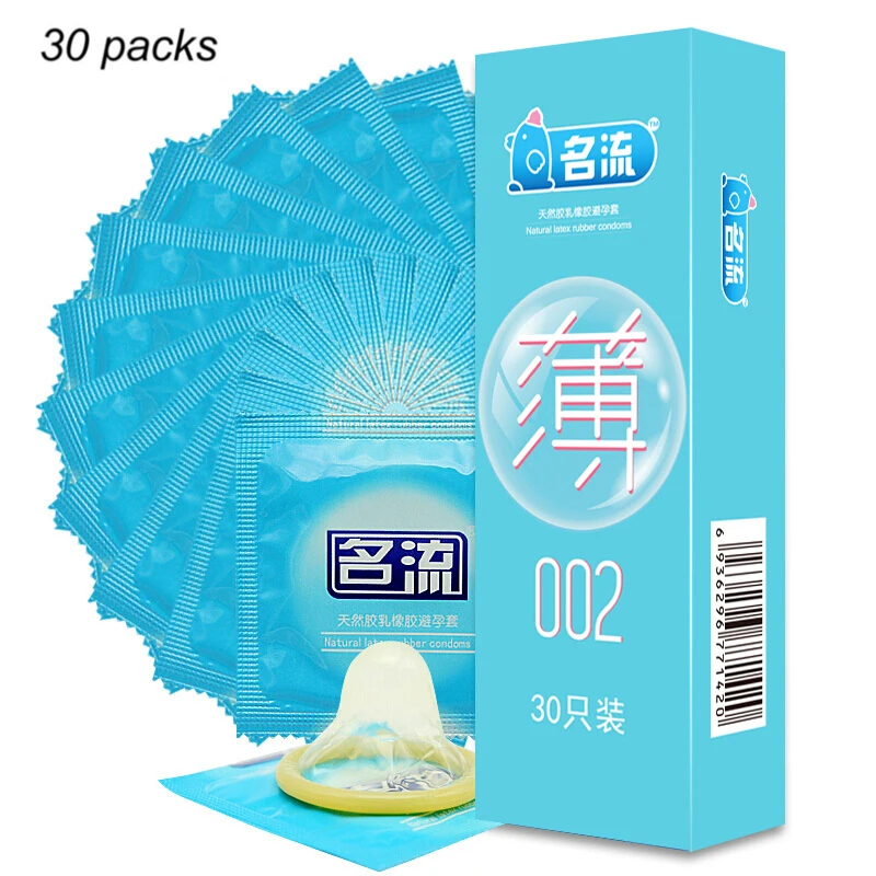 MingLiu Brand 30pcs Ultra Super Thin 002 Condoms Slim Penis Sleeve Intimate Condones Kondom Adult Sex Toy Product for Men | Красота и