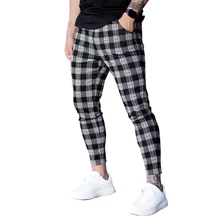 

Pants Men Joggers Sweatpants 2021 Autumn Streetwear Trousers Plaid Casual Sports Mens Pants