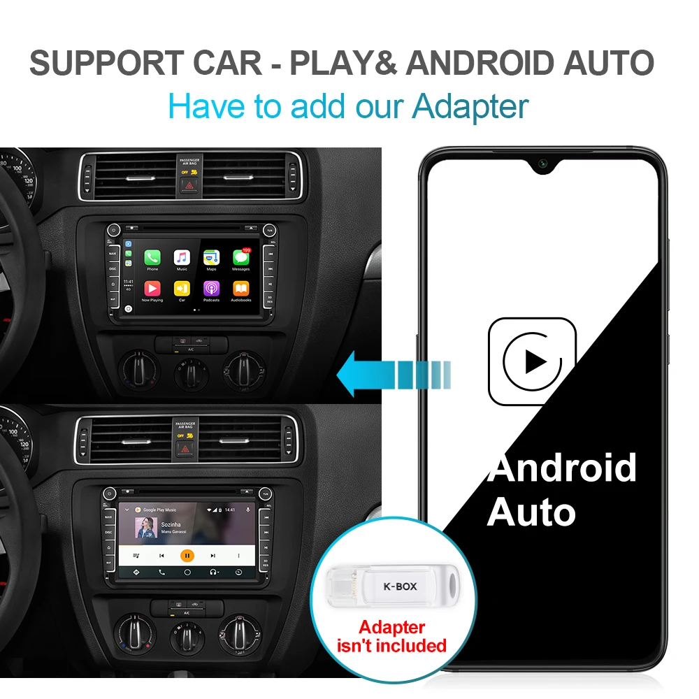 Isudar PX6 Android 2 Din Car Radio For Volkswagen/VW/Passat/POLO/GOLF/Tiguan Skoda/Octavia Seat/Leon GPS Auto DVD Player Carplay