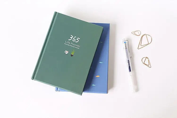 365 дневная записная книжка с самостоятельным наполнением, ежедневник, органайзер, цветная внутренняя страница, годовой ежедневный блокнот, школьные канцелярские принадлежности