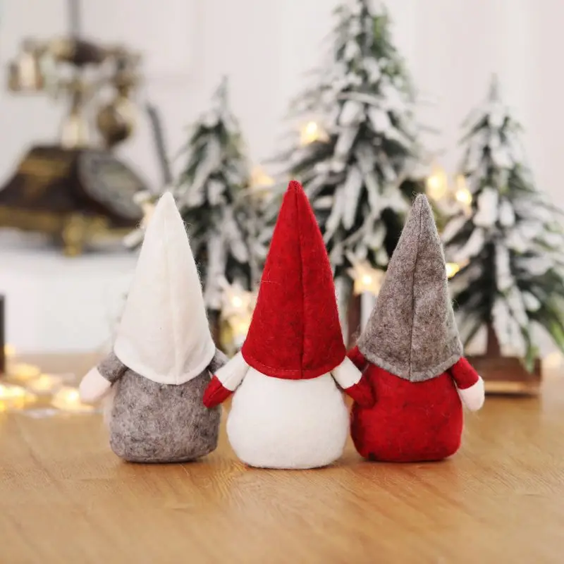Веселая Рождественская шляпа со звездой, Шведский Санта гном, плюшевые украшения для кукол, ручной работы, эльф, игрушки, праздничные, для дома, вечерние, Декор, E65B
