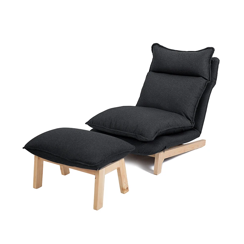 Складной современный шезлонг, кресло, диван, пуфик, набор с деревянными ножками, мебель для гостиной, хлопковое кресло, стул, табурет, табурет - Цвет: A1