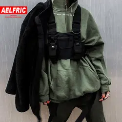 Хип-Хоп Уличная Мужская модная тактическая сумка на плечо нагрудная сумка мужская функциональная поясная сумка регулируемые карманы жилет