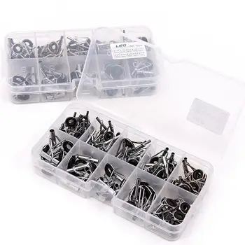 

80pcs Fishing Rod Guide Rings Tips Set for Sea Fishing Rod Building Repairing Making Outdoor Fishing Tool