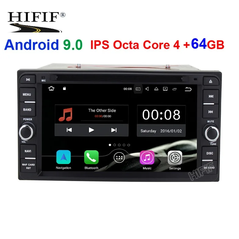 Android 9,0 4G DSP ips экран автомобильный DVD gps для Toyota универсальный RAV4 Corolla Vios HILUX Terios Land Cruiser 100 PRADO dvd-плеер - Цвет: 4GB  64GB PX5