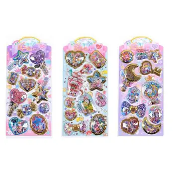 

3pcs Cartoon Bows Crystal Seashell Stickers UV Resin Jewelry Findings Pendant Accessory DIY Kawaii Handmade Shaker Sticker Craft