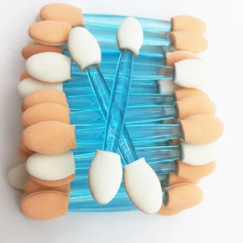 

New Fashion 100Pc Pro Sponge Stick Eye Shadow Applicator Cosmetic Makeup Tools Double-head Eyeshadow Brush For Women Makeup Tool