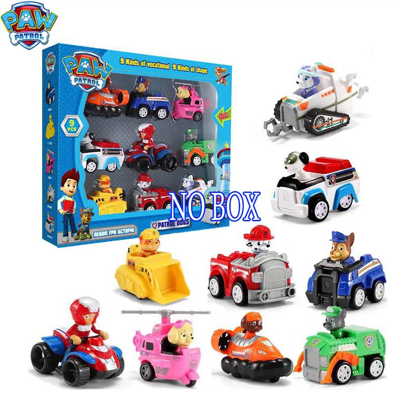 

9Pcs Paw Patrol Toys Set Puppy Patrol Everest Car Patrulla Canina Cartoon PVC Action Figures Model Kids Toys for Children 2D82