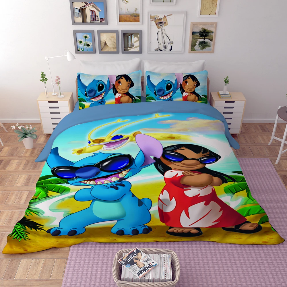 Комплект постельного белья Disney с мультяшным рисунком Лило и Ститч