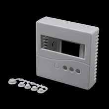 1pc 86 caixa de projeto plástico branco caso gabinete com botões caso para diy lcd1602 medidor testador com botão 8.6x8.6x2.6cm