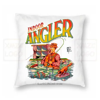 

Indoor Angler Shirt S 1991 Vintage Fishing Cats Fisherman Fun Vtg Oop Rare Htf Women Men Pillow case