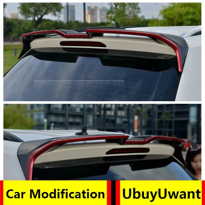 Для Volkswag Passat Tiguan 2017 2018 2019 2020 углеродного волокна спойлер автомобиля украшение в