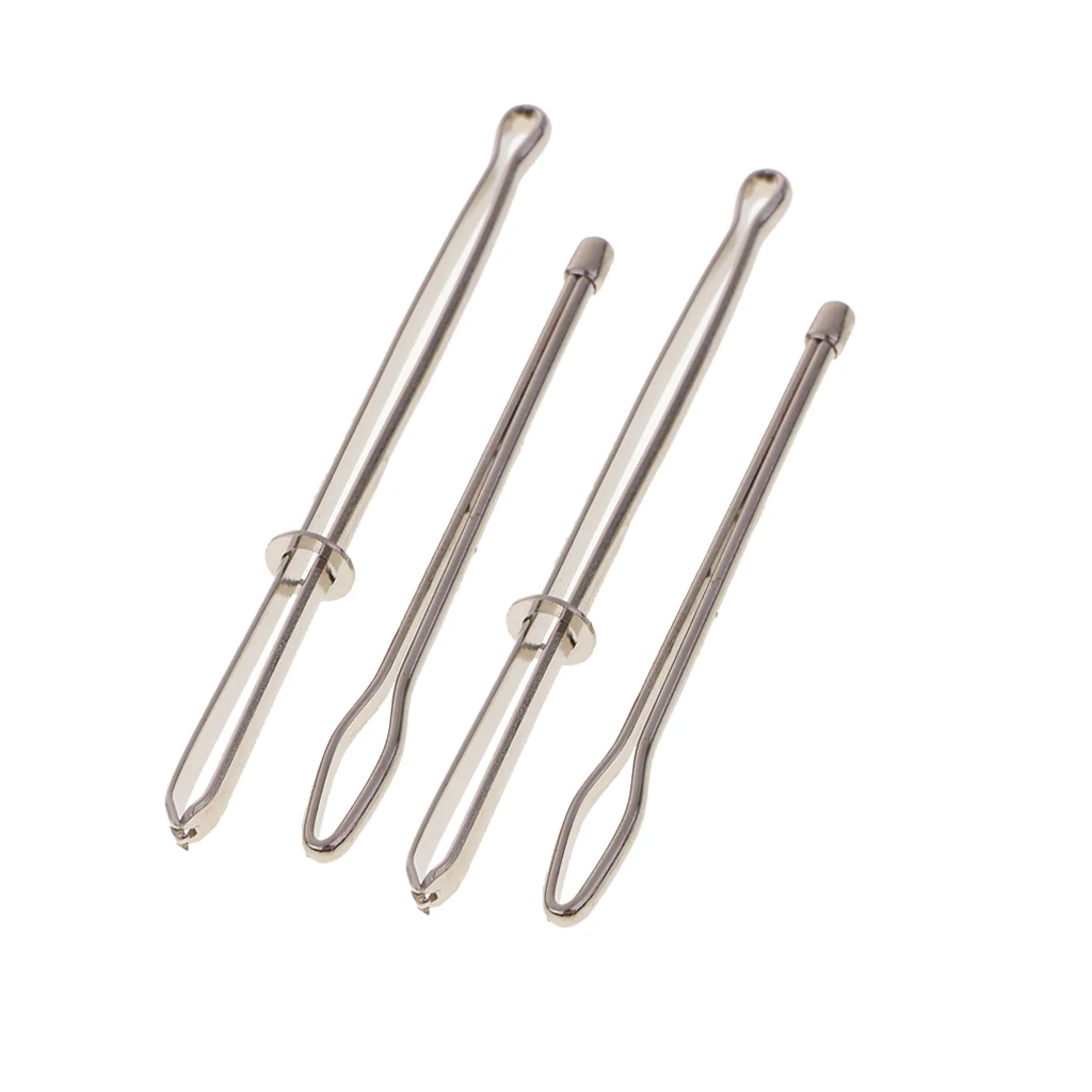 SGerste 4 Pieces Bodkin Wear Elastic Belt Ribbon Weaving Tools Stainless Steel Threaders 