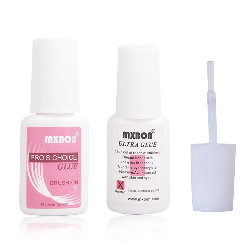 

7g Fast Drying Nail Glue for False Nails Glitter Acrylic Decoration with Brush Acrylic False Nail Tips Design Nail Care Tools