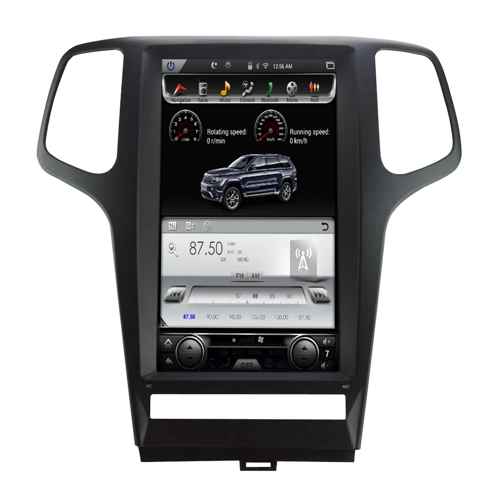 Автомагнитола для Jeep Grand Cherokee мультимедийный DVD плеер на Android 13 3 с вертикальным