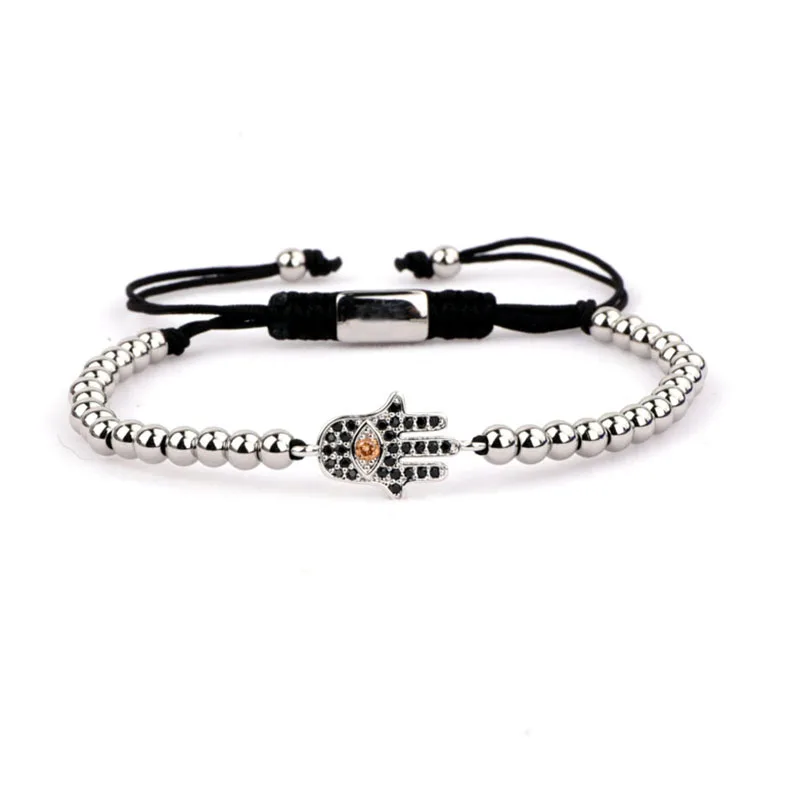 Jaravvi High Quality CZ Micro Pave Hand Stainless Steel Beads Handmade Cord Braided Macrame Friendship Bracelet Men Jewelry Gift - Image 2