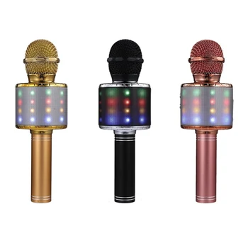 

New 4 in 1 Portable Wireless Karaoke Microphone for Bluetooth Mic Speaker Player Selfie Function for iPhone for Android