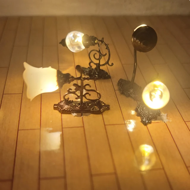 10PCS HO Scale Classic Wall Mount Gooseneck Lamps/Street Lamp Model Making Railroad/Model Park Lamps/Railroad Layout 2