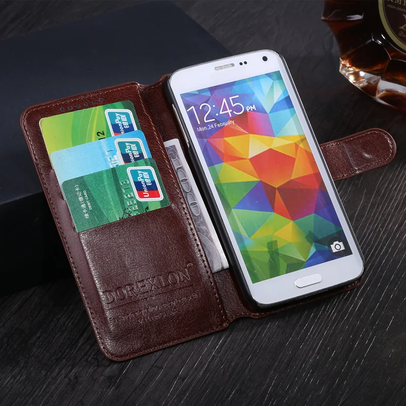 Кожаный силиконовый чехол для телефона samsung GALAXY Young 2 G130 G130H, кожаный защитный чехол-бумажник с отделением для карт