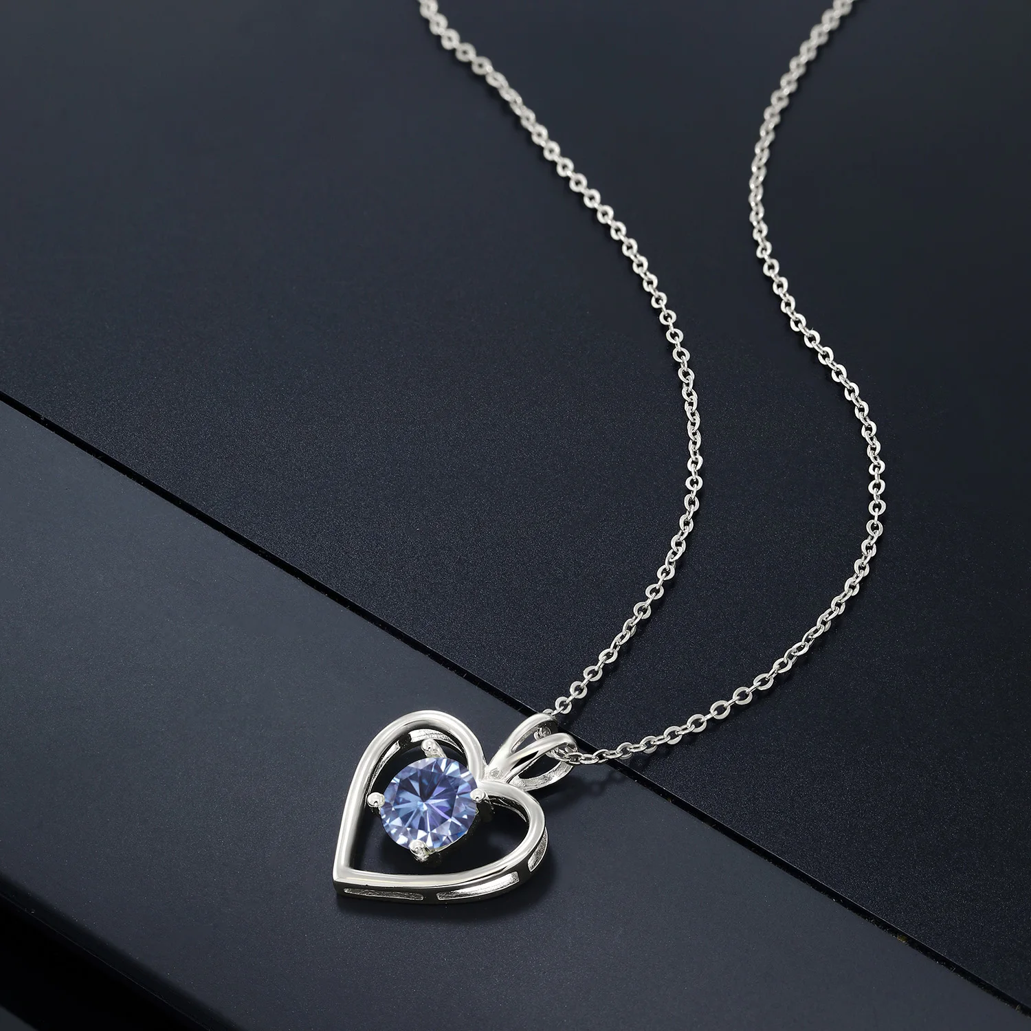 GemStoneKing подвеска из стерлингового серебра 925 пробы яркий персидский синий круглый