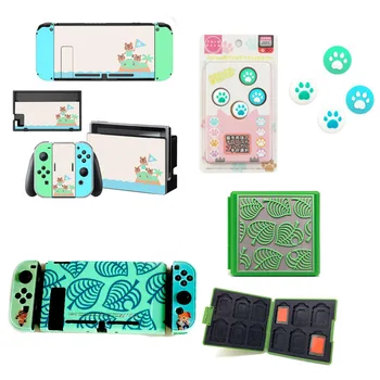 

Animal Crossing Thumb Stick Grip Paw Cap Cover For Nintendo Switch NS Lite Screen Protector Sticker Skin Game Cards Box Case