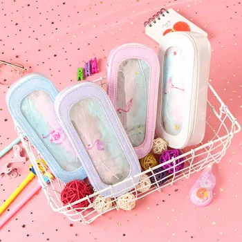 

2019 Creative PU Pencil Case Large Capacity Pencil Bag Cute Cartoon Pencilbag For Girls Boys Kids Pen Box School Supplies