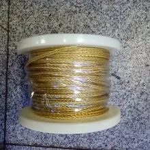 1 Reel golden 50M DIY 8-core Earphone Audio Upgrade cable for headphone Headset Single Crystal Copper New
