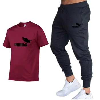 

2020 Summer New Men's T-shirt Tracksuit Casual Suits gym Clothing Man Sets Tops+Pants Male sweatshirt Men Brand T Shirt Set