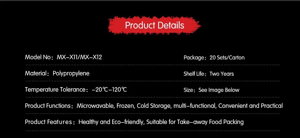 Одноразовый пластиковый поднос для свежих продуктов(MX-X11