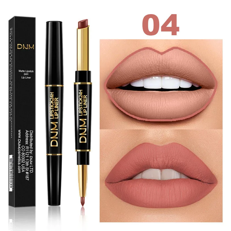 12 Colors 2in1 Long-lasting Lip Liner Matte Lipsticks Portable Pencil Waterproof Moisturizing Makeup Contour Cosmetics TSLM1 |