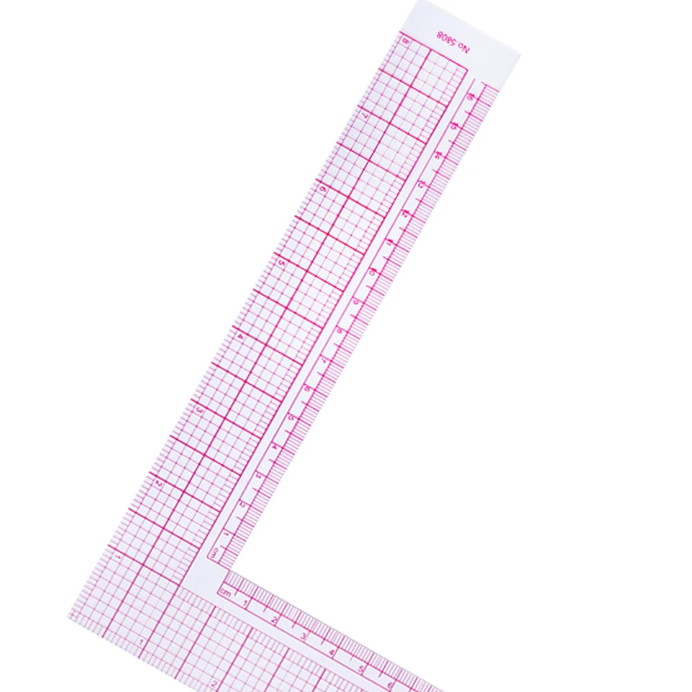 

Handmade Quilting Tool Drawing Clear Scale Supplies Cutting School Plastic Sewing DIY L Shape Patchwork Ruler Accessories Craft