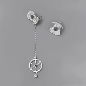 

CMajor Latest S925 Sterling Silver Imported 7A Cubic Zircon European and American Style Personality Dangle Earrings for Women