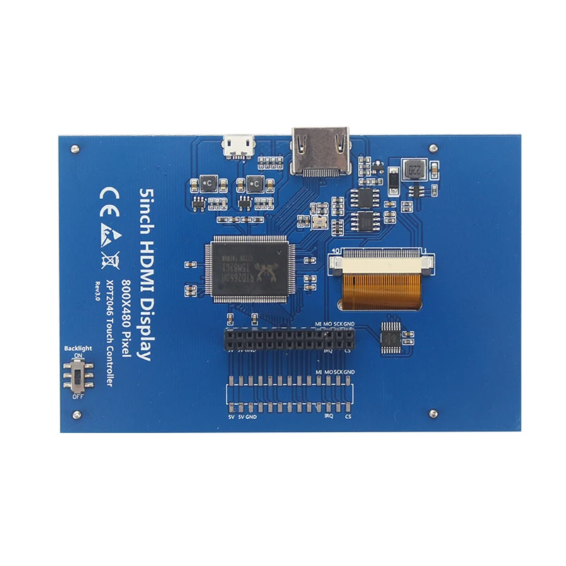 Raspberry Pi 3 LCD 5 дюймовый сенсорный экран HDMI 800*480 дисплей с акриловым кронштейном для