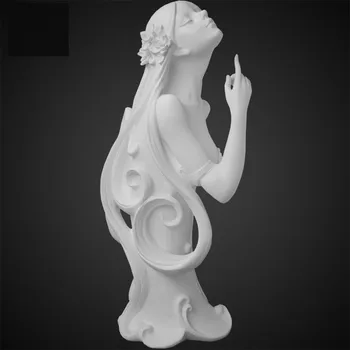 

64cm Creative Flowers Girl Art Sculpture Woman Figure Figurine Home Decoration Accessories Resin Crafts Statue R5231