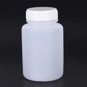 

2Pcs Clear 100ml Cylinder Shaped Agent Bottle Plastic Chemical Storage Reagent Bottle Machine Taper Tap