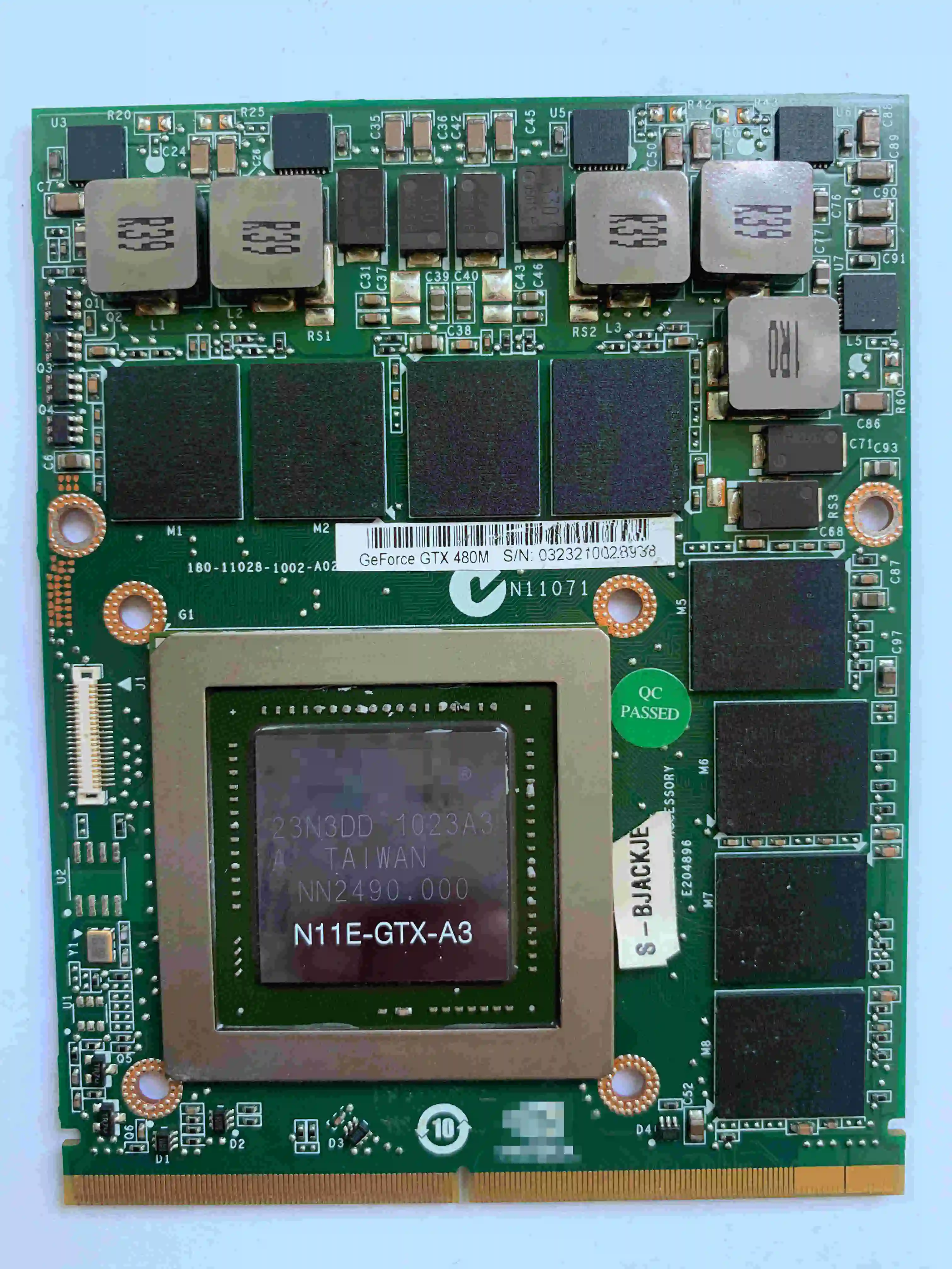 Новая видеокарта GeForce GTX 480M N11E-GTX-A3 DDR5 2 Гб MXM 3 0 VGA Видео карта 5WNEGX001 для Clevo W86cu W860cu W860tu