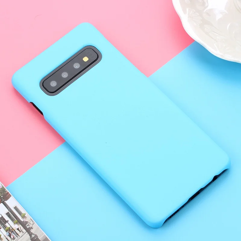 Sky Blue Роскошный прорезиненный Матовый Жесткий пластиковый Чехол для samsung Galaxy S10 S10E S8 S9 Plus, чехол для телефона s - Цвет: Sky Blue