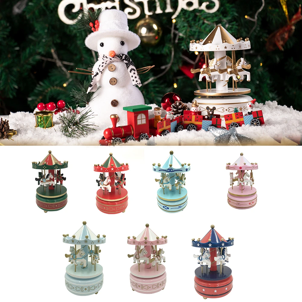 Musical box carousel music carousel wooden carousel music box toy children's doll game