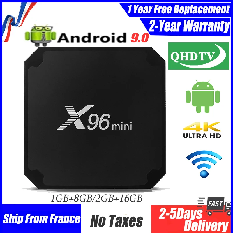 Лучший IP TV BOX x96 mini qhdtv android 9 0 Smart box 4K Amlogic S905W 2 4g wifi smart ip tv отправка из Франции