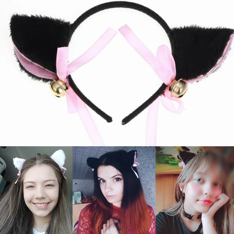 Diadema con orejas de gato para niña, diadema de felpa con orejas de zorro,  para fiesta, Club nocturno, decoración de Bar|Accesorios para el pelo de  mujer| - AliExpress