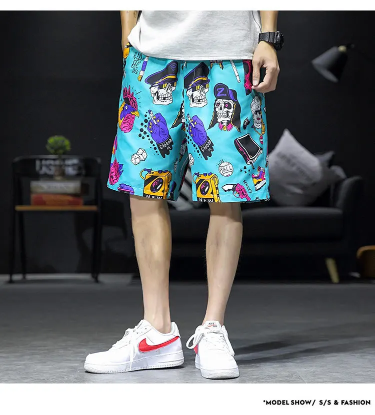 Stijlen Boardshort Losse Trekkoord Zomer Mannen En Vrouwen пляжные шорты для будущих мам Gedrukt нитка/переработка отходов Мужские Шорты для купания Рубашки домашние Korte Homme